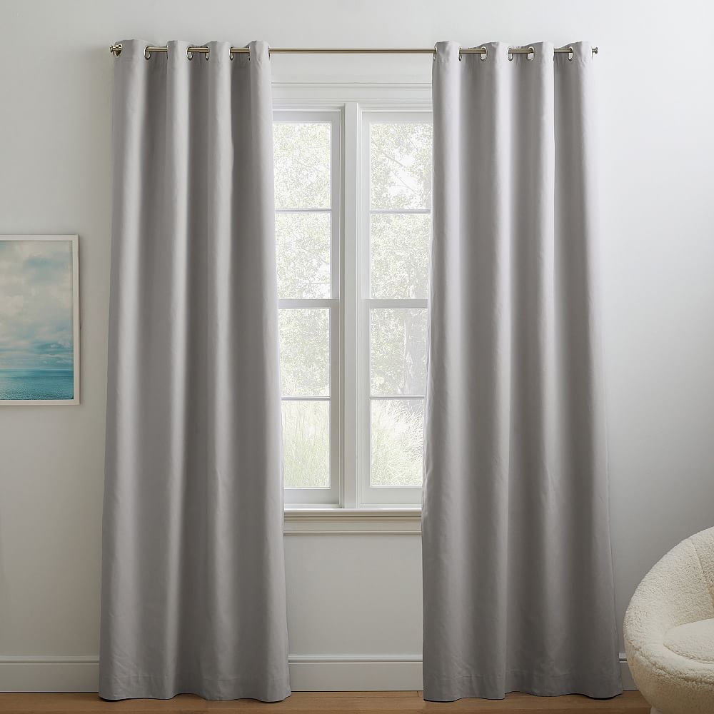 Quincy Cotton Canvas Blackout Grommet Curtain