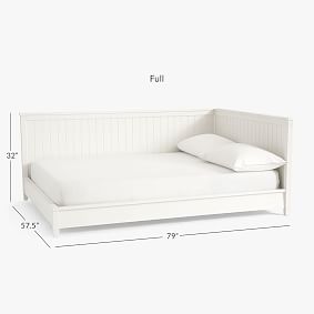 Beadboard Lounge Platform Corner Bed &amp; Mattress Set