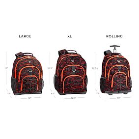 Gear-Up Static Neon Orange Rolling Backpack