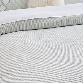 Plant Dyed Diamond Trim Duvet Cover