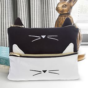 Emily &amp; Meritt Black Kitty Recycled Pencil Case