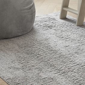 Sheared Tip Wool Rug - Charcoal