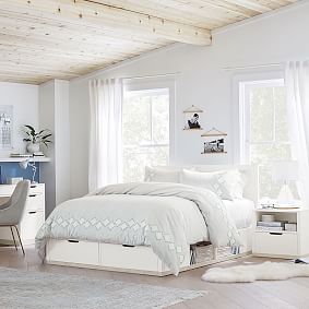 Plant Dyed Diamond Trim Duvet Cover