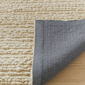 Undyed Wool Textured Loop Rug