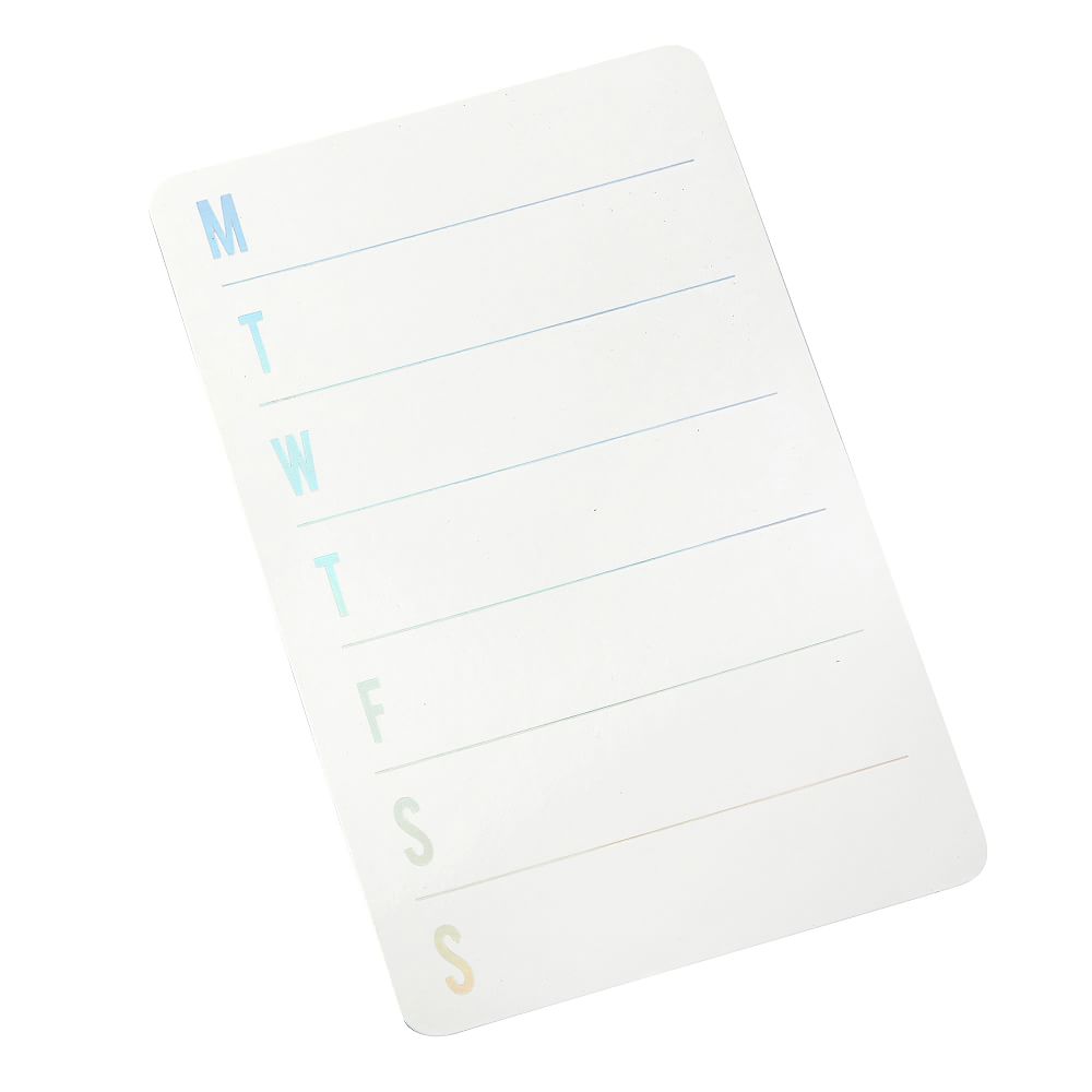 Iridescent Dry Erase Decal Calendar