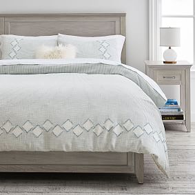 Plant Dyed Diamond Trim Duvet Cover