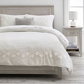 Plant Dyed Diamond Trim Duvet Cover