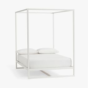 Park Canopy Platform Bed, Double, Simply White