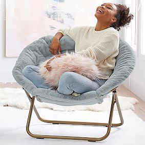 Faux-Fur Quarry Hang-A-Round Chair