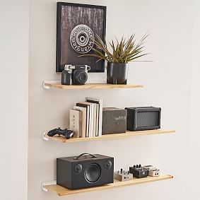 White Modern Wall Shelves (24&quot;-36&quot;)