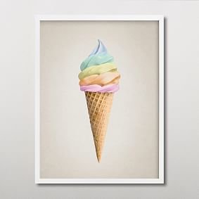 Minted&#174; Rainbow Ice Cream Framed Art by Paola Benenati