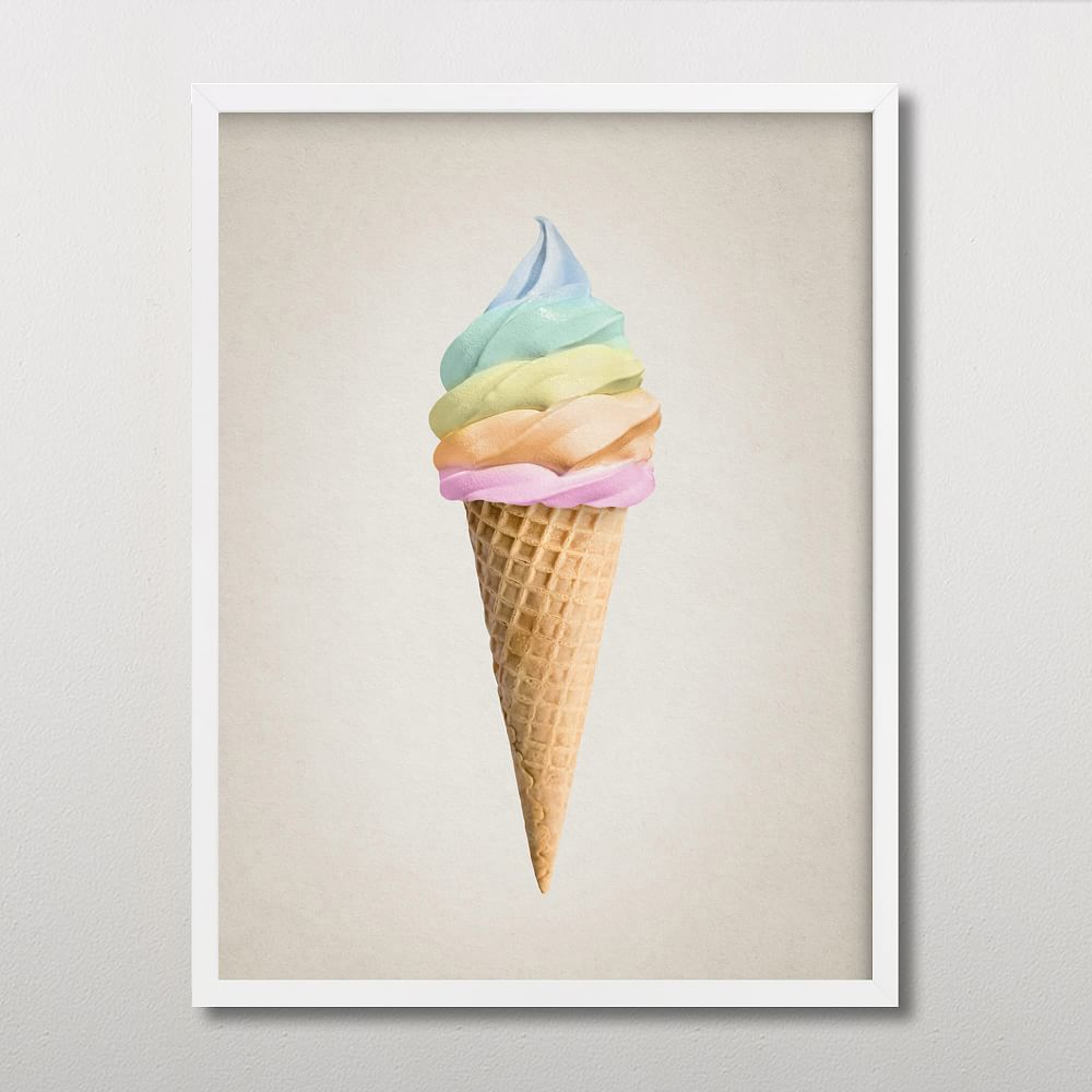 Minted&#174; Rainbow Ice Cream Framed Art by Paola Benenati