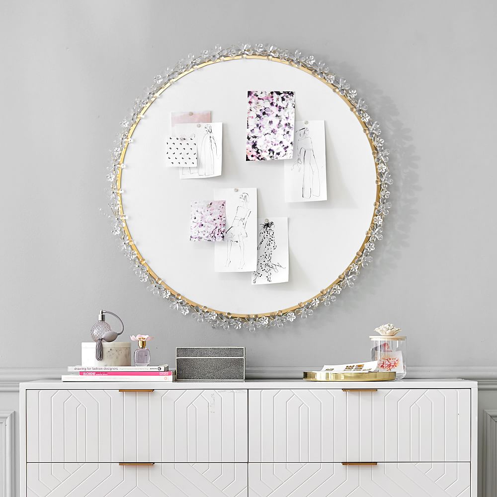 Monique Lhuillier Crystal Flowers Pinboard