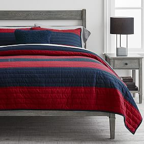 Open Box:  Rugby Striped Quilt &amp; Sham