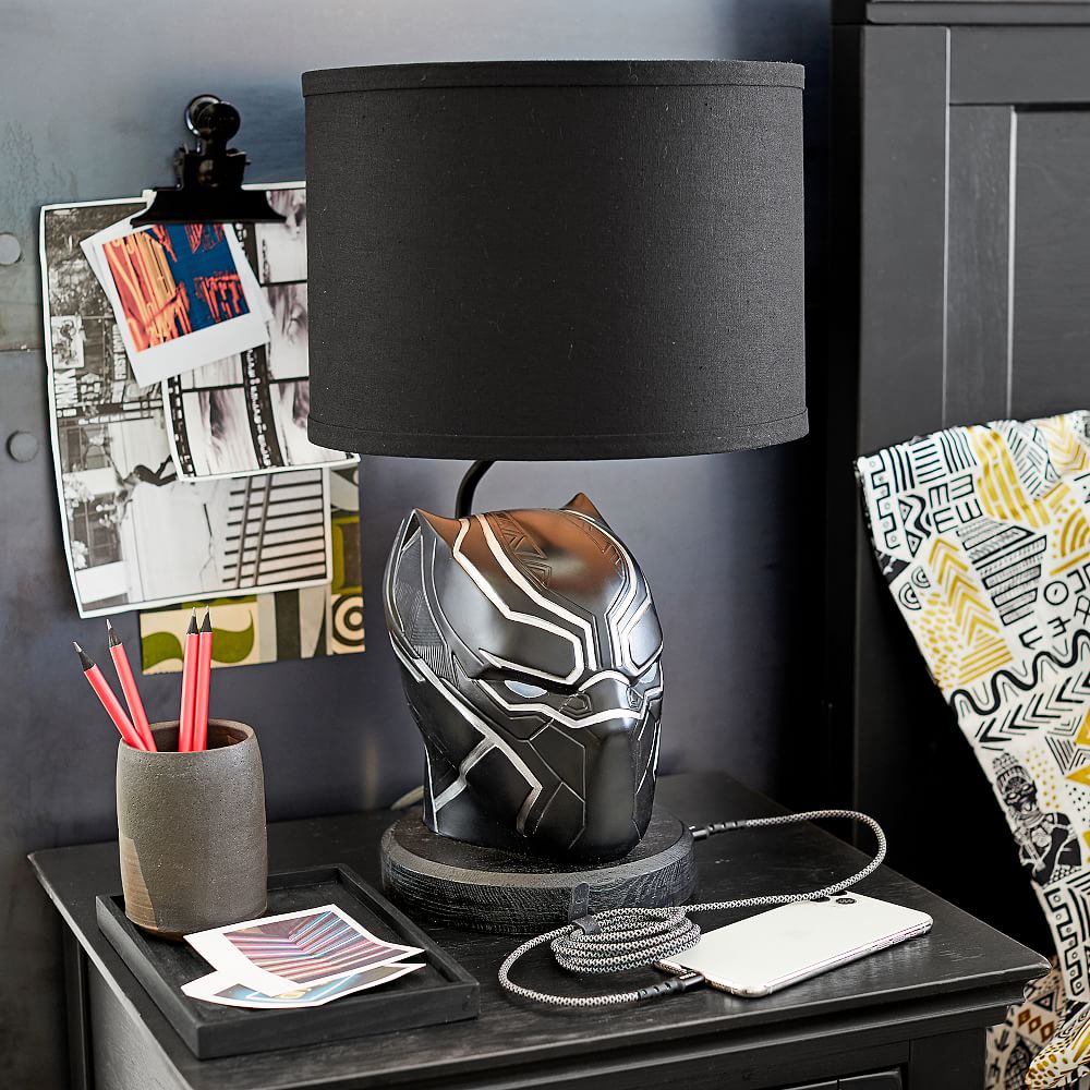 Marvel's <em>Black Panther</em> Glow-in-the-Dark Table Lamp with USB