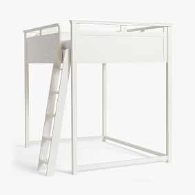 Hampton Loft Bed, Full, Simply White