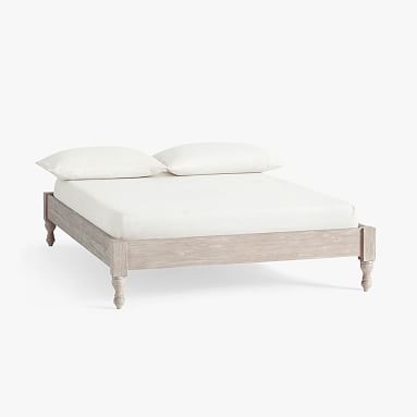 Bellevue Platform Bed, Single, Weathered White