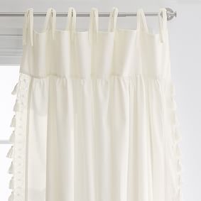 Boho Crochet Trim Curtain