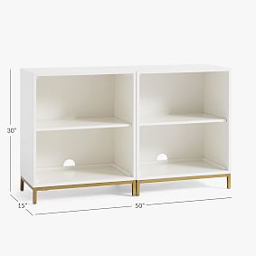 Blaire 2-Shelf Low Bookcase, Set of 2 (50&quot;)