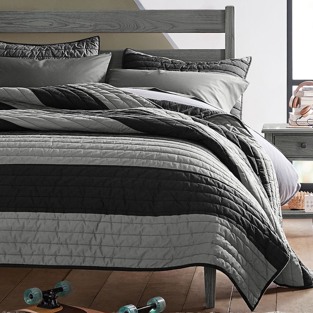Open Box:  Rugby Striped Quilt &amp; Sham