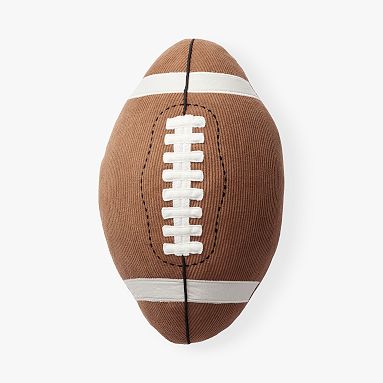 Football Shaped Pillow, Shaped, Brown
