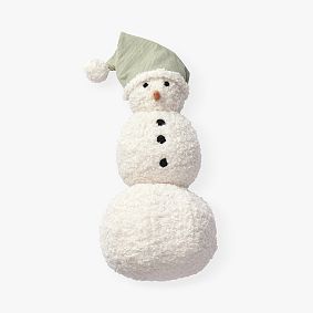 Teddy Fur Snowman Pillow