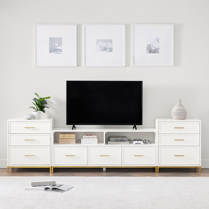 Blaire Media Console with Drawers (110&quot;)
