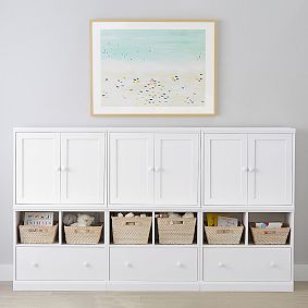 Cameron 3-Cabinet Wall System with Cubby Drawer Bases (88.5&quot;)