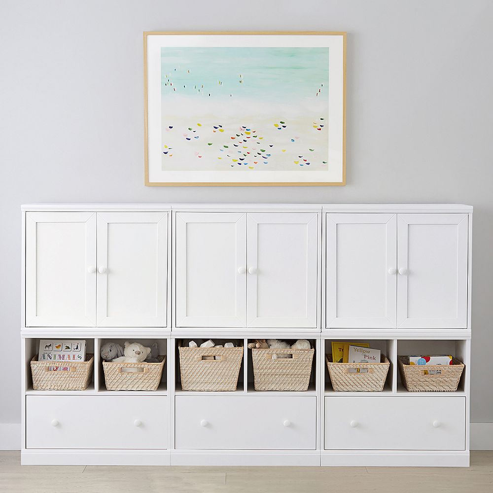 Cameron 3-Cabinet Wall System with Cubby Drawer Bases (88.5&quot;)