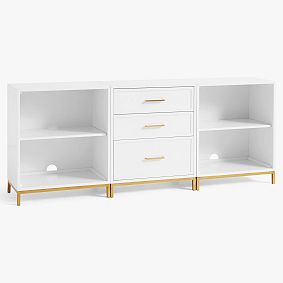 Blaire 4-Cubby Bookcase with Drawers (75&quot;)