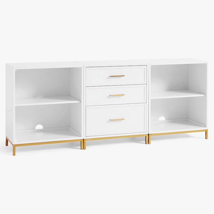 Blaire 4-Cubby Bookcase with Drawers (75&quot;)