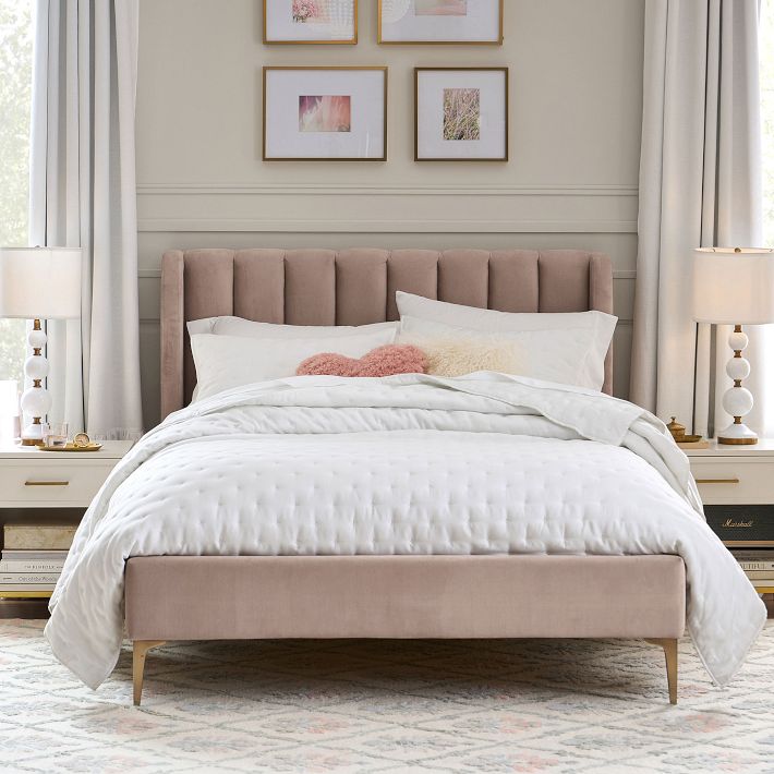 Avalon Channel Stitch Upholstered Bed