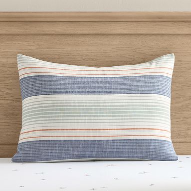 Luke Stripe Standard Sham, Blue Multi