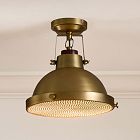 Brass Nautical Flush Mount (13")