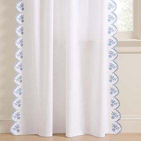 Olivia Embroidered Light-Filtering Curtain