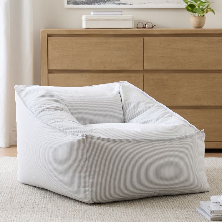 Oxford Stripe Chambray Modern Lounger