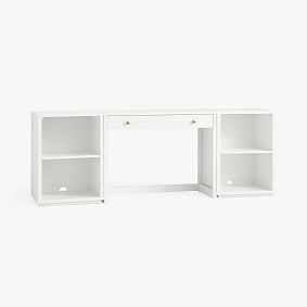 Keaton Writing Desk, 2 Cubby with Bases, Simply White, Parcel