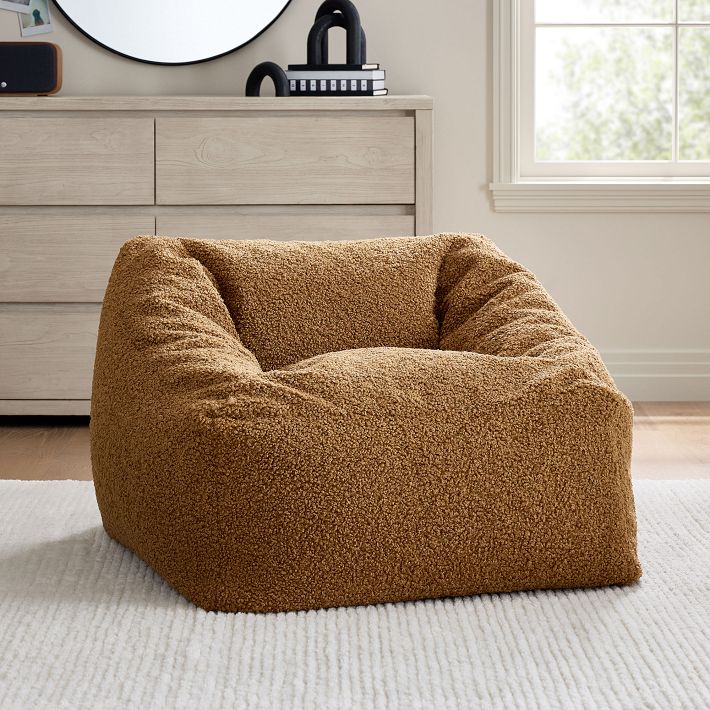 Teddy Fur Brown Modern Lounger