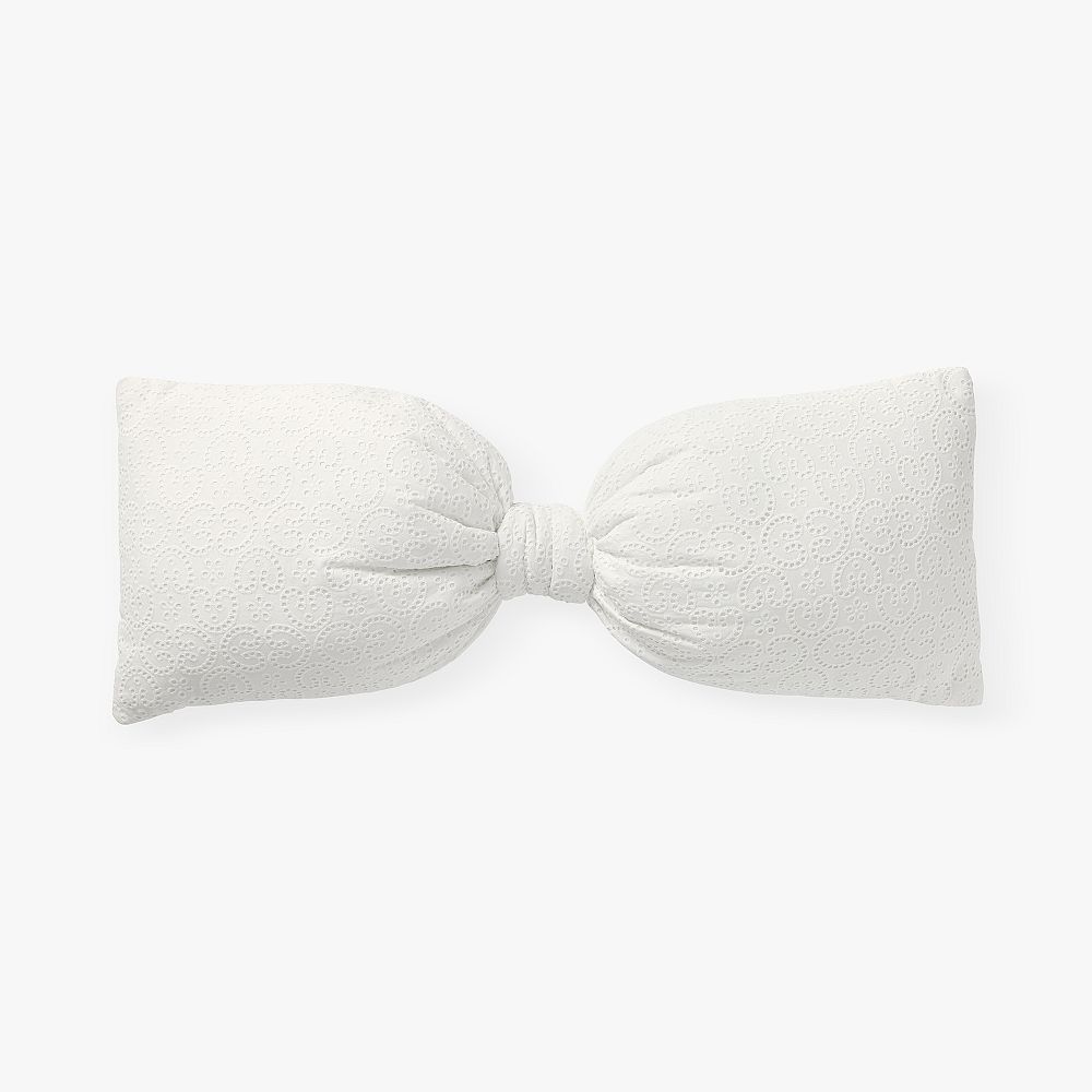 LoveShackFancy Eyelet Oversized Bow Pillow