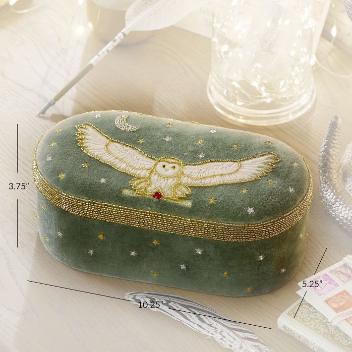୨୧ページ(チェンエラ10セット(20枚)) Harry Potter™ Hedwig™ Beaded Velvet Jewelry Box | Pottery