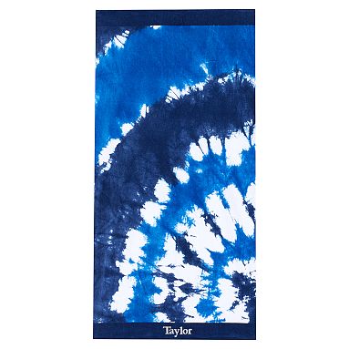 Tie-Dye Burst Beach Towel, Blue