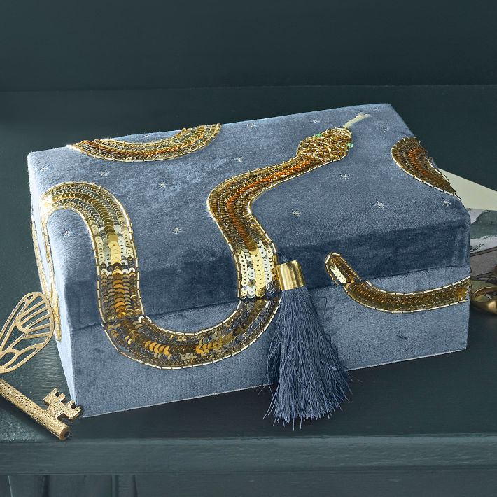 Harry Potter&#8482; Nagini&#8482; Beaded Velvet Jewellery Box