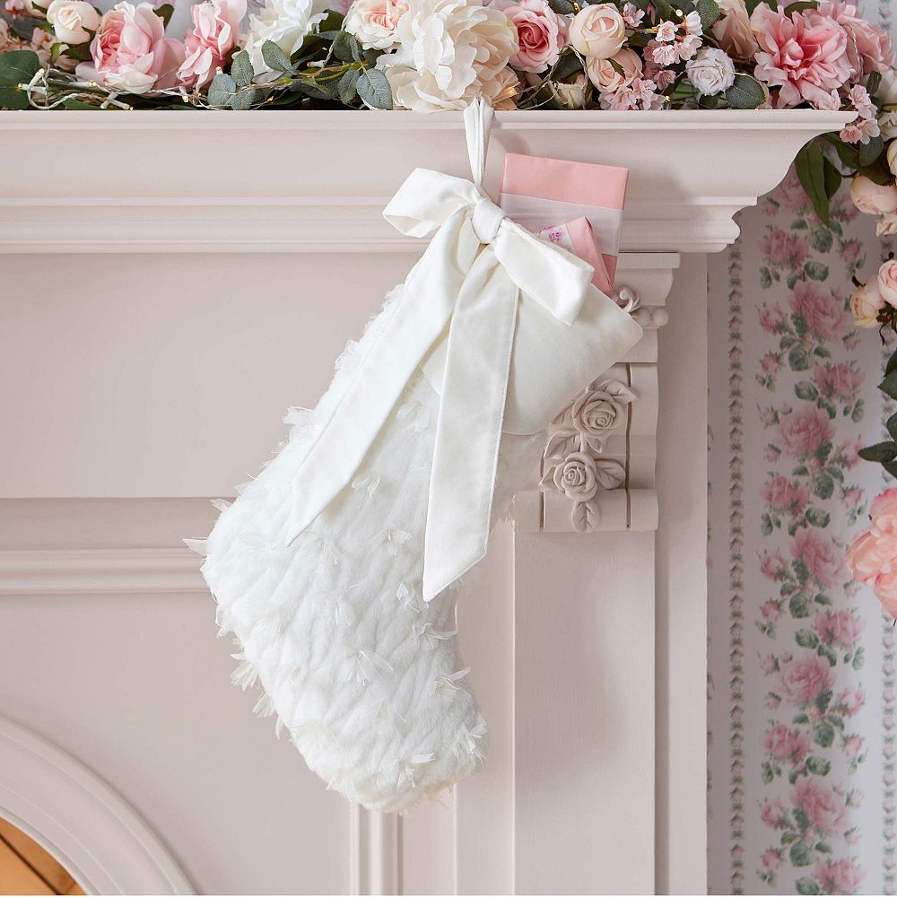 LoveShackFancy Sweet Bow Fur Stocking