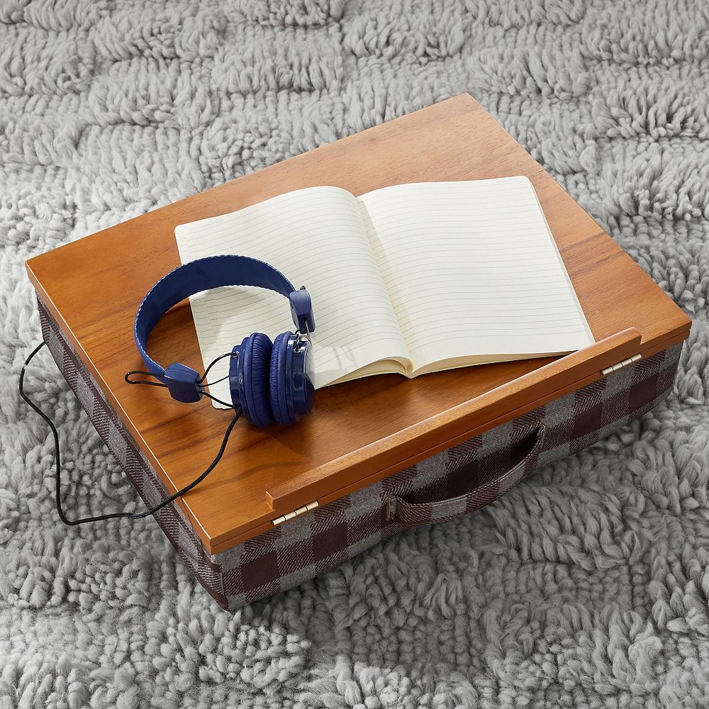 Adjustable Lapdesk- Charcoal Buffalo Plaid