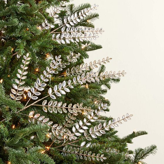 Crystal Leaf Tree Picks - Set of 4