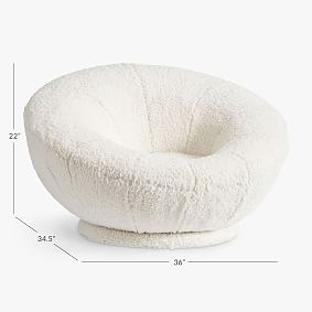 Ma 1ère Chaise Enfant Pottery Barn - Ours Sherpa Ivoire - Taille 18x16x20