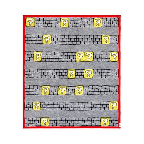 Super Mario&#8482; Question Mark Block Knitted Throw