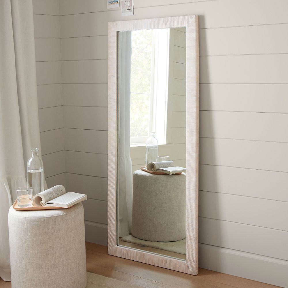 Coastal Rattan Floor Mirror (19&quot;x57&quot;)