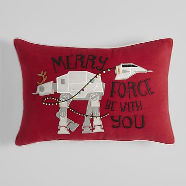 Star Wars™ Holiday Pillow, 12x18, Red