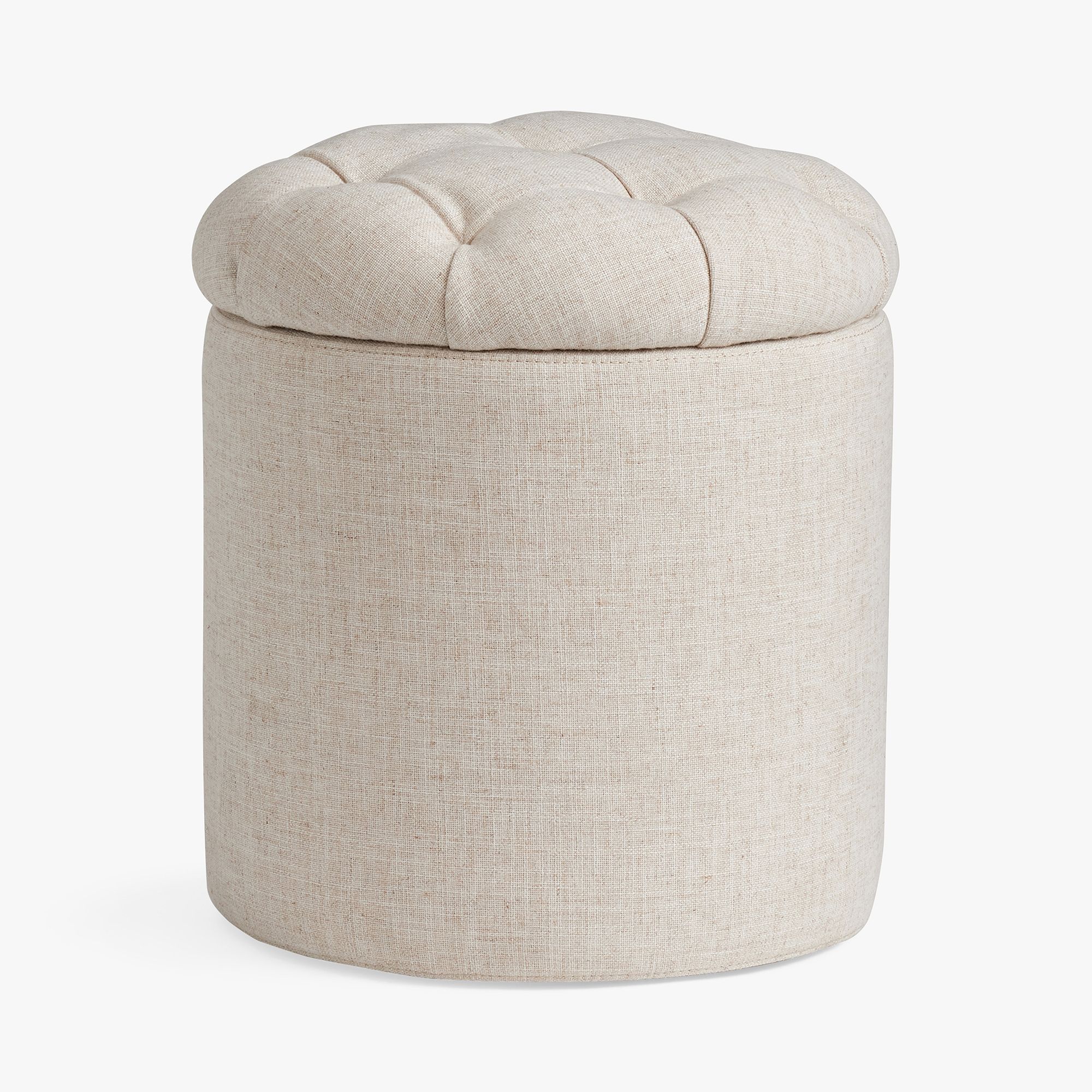 Tufted Round Storage Ottoman